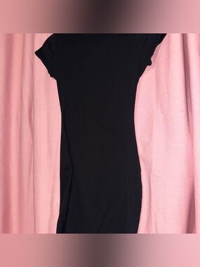 Fashion Nova Black Ribbed Crewneck Top